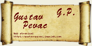 Gustav Pevac vizit kartica
